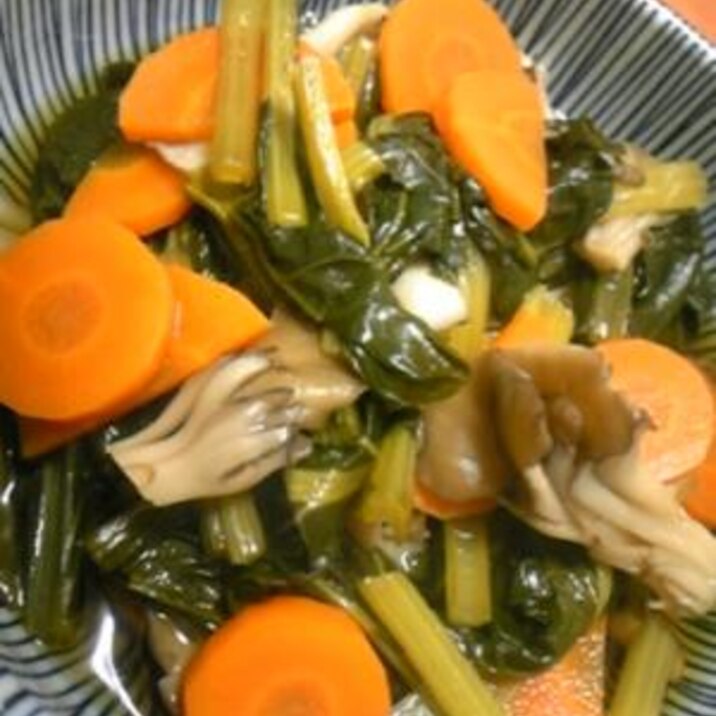 簡単！小松菜とマイタケの煮物